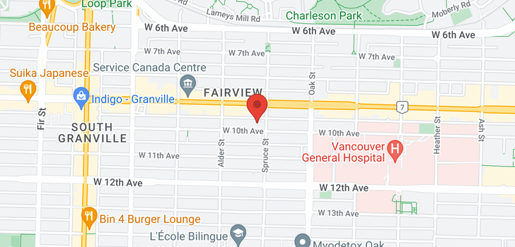 map of 4 1115 W 10TH AVENUE